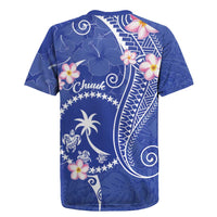 FSM Chuuk Constitution Day Rugby Jersey Frangipani Flowers Polynesian Curves Style LT14 - Polynesian Pride