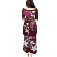 FSM Chuuk Puletasi Turtle Tropical Flowers Polynesian - Pink