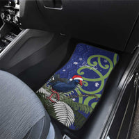 Personalized New Zealand Pukeko Christmas Car Mats Meri Kirihimete Taniko Ponga Koru Blue - Polynesian Pride