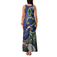 Personalized New Zealand Pukeko Christmas Family Matching Tank Maxi Dress and Hawaiian Shirt Meri Kirihimete Taniko Ponga Koru Blue - Polynesian Pride