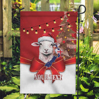 Personalized New Zealand Sheep Christmas Garden Flag Hipi Meri Kirihimete Silver Fern Xmas Tree - Polynesian Pride
