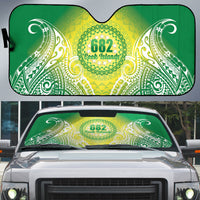Cook Islands 682 Auto Sun Shade Kuki 'Airani Area Code Proud LT14 Green - Polynesian Pride