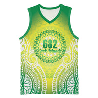 Cook Islands 682 Basketball Jersey Kuki 'Airani Area Code Proud LT14 Unisex Green - Polynesian Pride