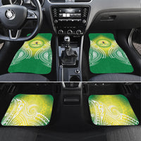 Cook Islands 682 Car Mats Kuki 'Airani Area Code Proud LT14 Set 4pcs Green - Polynesian Pride