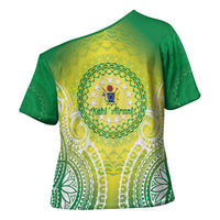 Cook Islands 682 Cross Shoulder Shirt Kuki 'Airani Area Code Proud LT14 - Polynesian Pride
