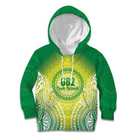 Cook Islands 682 Kid Hoodie Kuki 'Airani Area Code Proud LT14 Hoodie Green - Polynesian Pride