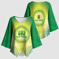 Cook Islands 682 Kimono Sleeve Blouse Kuki 'Airani Area Code Proud LT14 - Polynesian Pride
