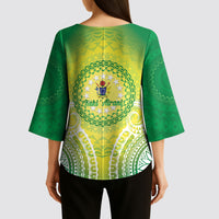 Cook Islands 682 Kimono Sleeve Blouse Kuki 'Airani Area Code Proud LT14 - Polynesian Pride