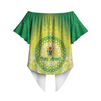 Cook Islands 682 Off Shoulder Wrap Waist Top Kuki 'Airani Area Code Proud LT14 - Polynesian Pride