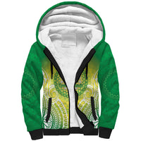 Cook Islands 682 Sherpa Hoodie Kuki 'Airani Area Code Proud LT14 Unisex Green - Polynesian Pride