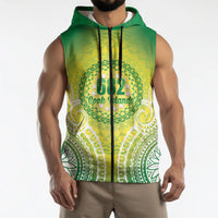 Cook Islands 682 Sleeveless Zip Hoodie Kuki 'Airani Area Code Proud LT14 - Polynesian Pride