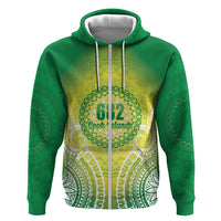 Cook Islands 682 Zip Hoodie Kuki 'Airani Area Code Proud LT14 Zip Hoodie Green - Polynesian Pride