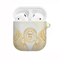 Cook Islands Gospel Day AirPods Case Happy Nuku Day Tiare Maori Gold LT14 Gold - Polynesian Pride