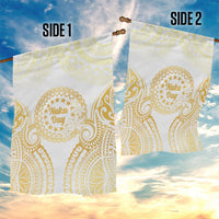 Cook Islands Gospel Day Garden Flag Happy Nuku Day Tiare Maori Gold LT14 - Polynesian Pride
