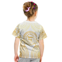 Cook Islands Gospel Day Kid T Shirt Happy Nuku Day Tiare Maori Gold LT14 - Polynesian Pride