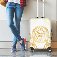 Cook Islands Gospel Day Luggage Cover Happy Nuku Day Tiare Maori Gold LT14 - Polynesian Pride