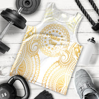 Cook Islands Gospel Day Men Tank Top Happy Nuku Day Tiare Maori Gold LT14 - Polynesian Pride