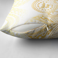 Cook Islands Gospel Day Pillow Cover Happy Nuku Day Tiare Maori Gold LT14 - Polynesian Pride