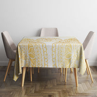 Cook Islands Gospel Day Tablecloth Happy Nuku Day Tiare Maori Gold LT14 - Polynesian Pride