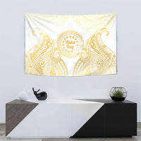 Cook Islands Gospel Day Tapestry Happy Nuku Day Tiare Maori Gold LT14 - Polynesian Pride