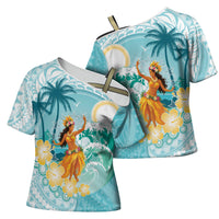 Ura Cook Islands Cross Shoulder Shirt Kuki 'Airani Traditional Dance Tropical Vibes LT14 - Polynesian Pride