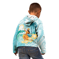 Ura Cook Islands Kid Hoodie Kuki 'Airani Traditional Dance Tropical Vibes LT14 - Polynesian Pride