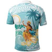 Ura Cook Islands Polo Shirt Kuki 'Airani Traditional Dance Tropical Vibes LT14 - Polynesian Pride