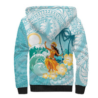 Ura Cook Islands Sherpa Hoodie Kuki 'Airani Traditional Dance Tropical Vibes LT14 - Polynesian Pride