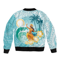 Ura Cook Islands Sleeve Zip Bomber Jacket Kuki 'Airani Traditional Dance Tropical Vibes LT14 - Polynesian Pride