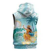 Ura Cook Islands Sleeveless Hoodie Kuki 'Airani Traditional Dance Tropical Vibes LT14 - Polynesian Pride
