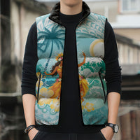 Ura Cook Islands Sleeveless Puffer Jacket Kuki 'Airani Traditional Dance Tropical Vibes LT14 - Polynesian Pride