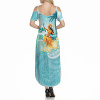 Ura Cook Islands Summer Maxi Dress Kuki 'Airani Traditional Dance Tropical Vibes LT14 - Polynesian Pride