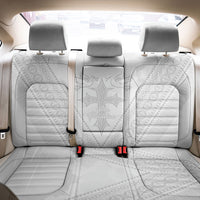 Peniamina Gospel Day Niue Back Car Seat Cover Cross Dove Hiapo Pattern White LT14 - Polynesian Pride