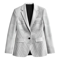 Peniamina Gospel Day Niue Blazer Cross Dove Hiapo Pattern White LT14 Unisex White - Polynesian Pride