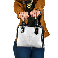 Peniamina Gospel Day Niue Shoulder Handbag Cross Dove Hiapo Pattern White