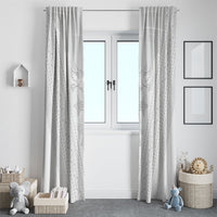 Peniamina Gospel Day Niue Window Curtain Cross Dove Hiapo Pattern White LT14 - Polynesian Pride