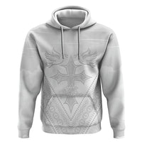 Peniamina Gospel Day Niue Zip Hoodie Cross Dove Hiapo Pattern White LT14 Pullover Hoodie White - Polynesian Pride