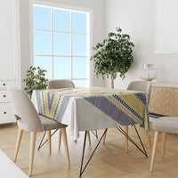 Peniamina Gospel Day Niue Tablecloth Cross Dove Hiapo Pattern Yellow LT14 - Polynesian Pride
