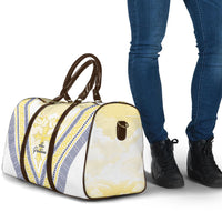 Peniamina Gospel Day Niue Travel Bag Cross Dove Hiapo Pattern Yellow LT14 - Polynesian Pride