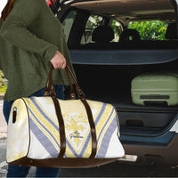 Peniamina Gospel Day Niue Travel Bag Cross Dove Hiapo Pattern Yellow LT14 - Polynesian Pride