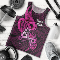 Polynesia Breast Cancer Awareness Men Tank Top Think Pink Polynesian Ribbon Black Version LT14 Pink - Polynesian Pride