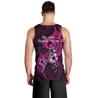 Polynesia Breast Cancer Awareness Men Tank Top Think Pink Polynesian Ribbon Black Version LT14 - Polynesian Pride