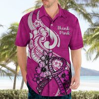 Polynesia Breast Cancer Awareness Hawaiian Shirt Think Pink Polynesian Ribbon White Version LT14 - Polynesian Pride
