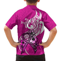 Polynesia Breast Cancer Awareness Hawaiian Shirt Think Pink Polynesian Ribbon White Version LT14 - Polynesian Pride