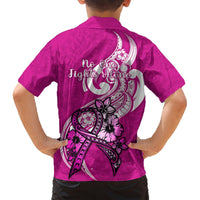 Polynesia Breast Cancer Awareness Hawaiian Shirt Think Pink Polynesian Ribbon White Version LT14 - Polynesian Pride