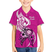 Personalised Polynesia Breast Cancer Awareness Hawaiian Shirt Think Pink Polynesian Ribbon White Version LT14 - Polynesian Pride