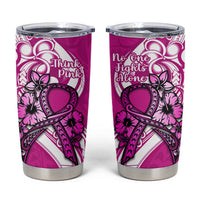 Polynesia Breast Cancer Awareness Tumbler Cup Think Pink Polynesian Ribbon White Version LT14 Pink - Polynesian Pride