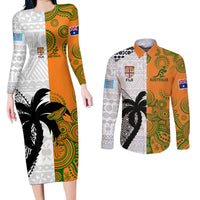 custom-fiji-and-australia-rugby-couples-matching-long-sleeve-bodycon-dress-and-long-sleeve-button-shirts-2023-world-cup-aboriginal-mix-tapa-pattern