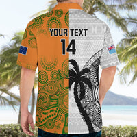 Custom Fiji And Australia Rugby Hawaiian Shirt 2023 World Cup Aboriginal Mix Tapa Pattern LT14 - Polynesian Pride