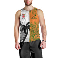 Custom Fiji And Australia Rugby Men Tank Top 2023 World Cup Aboriginal Mix Tapa Pattern LT14 - Polynesian Pride